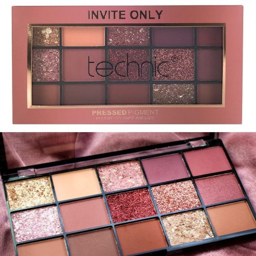 Paleta farduri de pleoape Technic Invite Only, 15 culori
