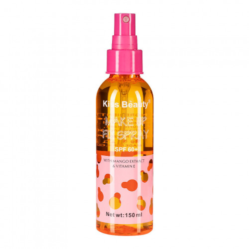 Spray de fixare machiaj Kiss Beauty Make Up Fix Spray SPF 60+ Mango