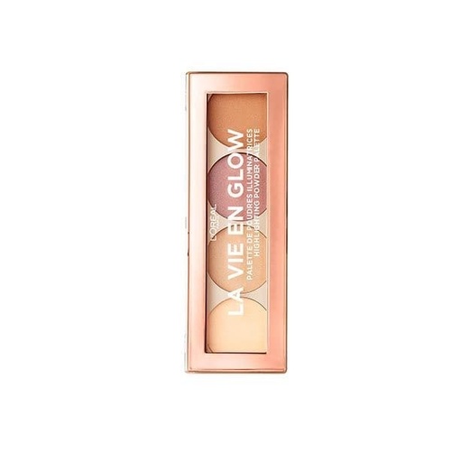 Paleta pudre iluminatoare Highlighting Powder palette Loreal La Vie En Glow 01 Warm Glow