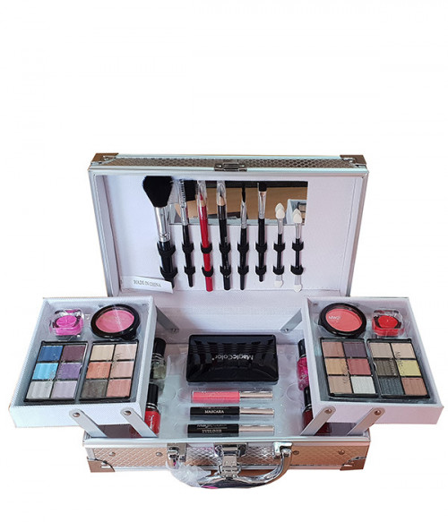 Bore place patron Trusa Machiaj + Geanta depozitare cosmetice Magic Color Makeup Kit New  Collection