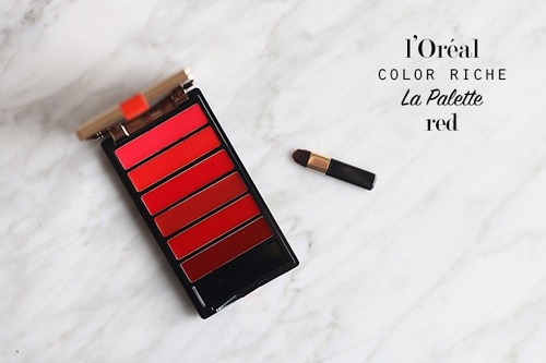 Paleta 6 rujuri Loreal Color Riche Lip Palette Varianta Red