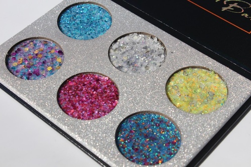 Trusa machiaj 6 glitter ochi si fata Pressed Glitter Bar