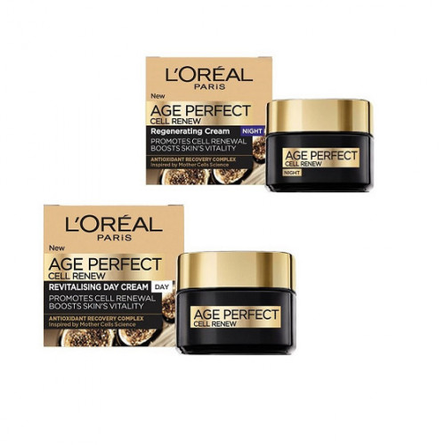 Pachet Promo 2 Creme, Loreal, Age Perfect Cell Renew, Zi si Noapte