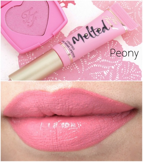 Ruj lichid Too Faced Melted Nuanta Peony