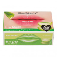 Masca pentru buze, Kiss Beauty, Lip Mask, Aloe Vera, 20 bucati