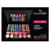 Trusa machiaj, SensoPro, Palette Di Ombretti, 78 colors, All In One Diva