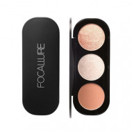 Paleta pudre iluminatoare si bronzer, Focallure Blush & Highlighter 02