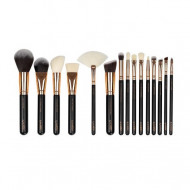 Set 15 Pensule Machiaj, Luxorise, Gold, Borseta inclusa
