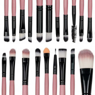 Set 20 pensule machiaj SensoPro, Pink, Husa depozitare inclusa