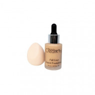 Set fond de ten si burete, Beauty Creations, Air Touch Liquid Foundation, 03