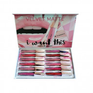 Set Rujuri de Buze Hard Candy Velvet Matte, 12 Bucati