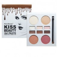 Paleta Fard 3 in 1 Kiss Beauty, 2