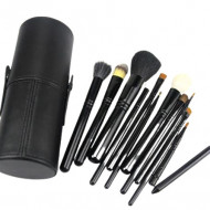 Set 12 pensule machiaj + etui depozitare Lila Rossa