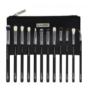 Set 12 Pensule Machiaj, Luxorise, Silver, Borseta inclusa