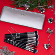Set 12 pensule machiaj Senso Pro Milano Black Silver + Borseta