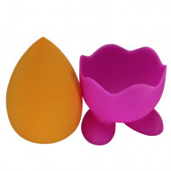 Set Burete Machiaj si Suport Silicon Makeup, Portocaliu