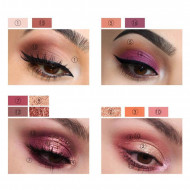 Trusa 16 farduri de pleoape Focallure Sunrise Palette The Impressionism
