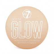 Pudra translucida pentru fixarea machiajului, W7, Gotta Glow, Translucent Luminous Setting Powder, 15 g