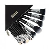 Set 15 Pensule Machiaj, Luxorise, Silver, Borseta inclusa