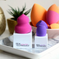 Set 2 bureti machiaj + suport Real Techniques Miracle Sponges