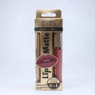 Set ruj de buze si creion, Ushas, Matte, Waterproof, 11