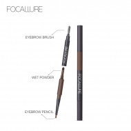 Creion sprancene + fard sprancene Focallure, 01 Gray Brown