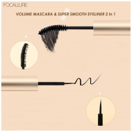 Mascara Focallure Stay Max Waterproof Mascara&Eyeliner 2N1, 01