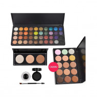 Set Machiaj : Trusa Fard + Corectoare + Pudra + Kit Sprancene