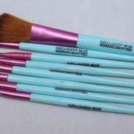 Set Pensule Machiaj, Makeup, 8 pensule, turcoaz