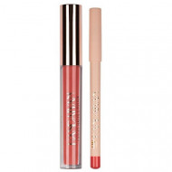 Set ruj lichid mat si creion contur de buze, Handaiyan Lips Kit, Matte, 06