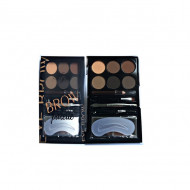 Trusa Fard Sprancene, For Me Only, Makeup, Eyebrow Palette, 02, sablon inclus