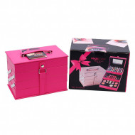 Trusa machiaj Magic Color Make up Kit, 85 culori, Pink, Geanta inclusa
