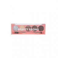 Trusa machiaj sprancene, Sunkissed, Beauty Brows, 4 fard sprancene, ceara si pensula aplicare