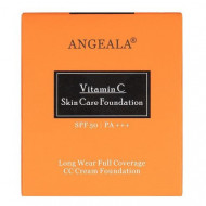 Fond de ten CC Cream cu acoperire mare, Makeup, Mushroom Air Cushion Full Coverage, Vitamina C, SPF50, 02 Natural, 15 g