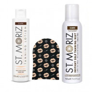 Pachet Promo St Moriz Autobronzare Profesionala Lotiune Dark + Spuma Dark + Manusa