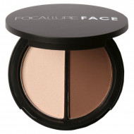 Paleta pudra contur + iluminator Focallure Duo Highlighter & Bronzer