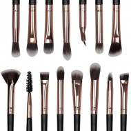 Set 15 pensule machiaj Senso Pro Milano Black Rose Gold + Borseta