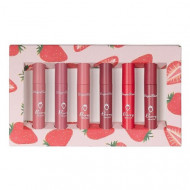 Set 6 rujuri lichide mate, Makeup, Matte, Strawberry, 02