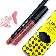 Set ruj de buze si creion contur Technic Lip Kit Matte Nuanta Queen