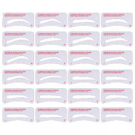 Set Sabloane sprancene adezive, Makeup, Eyebrow Models Sticker, 24 bucati