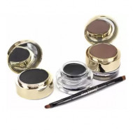 Set tus eyeliner gel + fard sprancene Kiss Beauty eyebrow&eyeliner gel