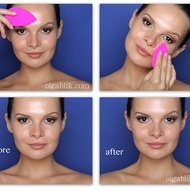 Beauty Blender Blotterazzi Set 2 buretei plati cosmetici + Trusa de protectie cu oglinda atasata