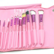 Set 12 Pensule Machiaj Lila Rossa, Roz