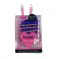 Set Burete Machiaj si Suport Metalic Makeup, Mov