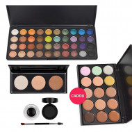 Set Machiaj : Trusa Fard + Corectoare + Pudra + Kit Sprancene