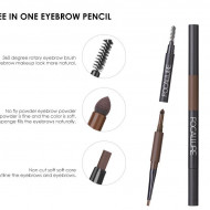 Creion sprancene + fard sprancene Focallure, 01 Gray Brown