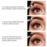 Gel fixare sprancene AIKIMUSE Brow Gel, Nuanta Black Brown