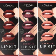 Pachet cadou 3 rujuri + 3 creioane Loreal X Cheryl Infallible Matte