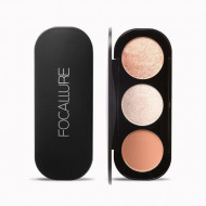 Paleta pudre iluminatoare si bronzer, Focallure Blush & Highlighter 02
