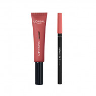 Ruj de buze + Creion contur L'Oreal Lip Kit Paint 201 Hollywood Beige